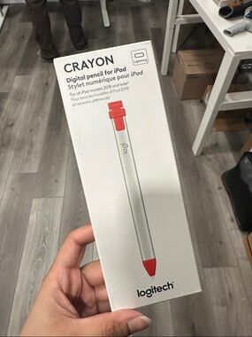 Logitech Crayon Digital Pencil in White with Red Accents